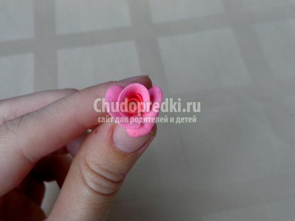 браслет из полимерной глины. Букет роз