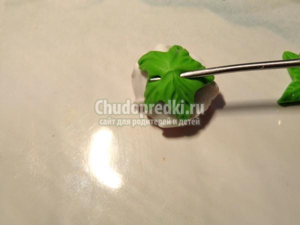 браслет из полимерной глины. Букет роз