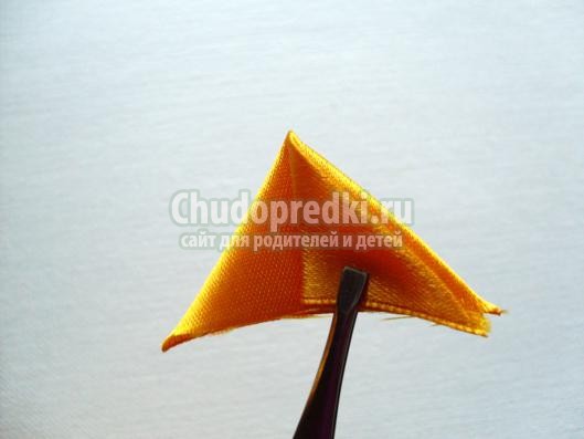 канзаши заколка. Анютины глазки