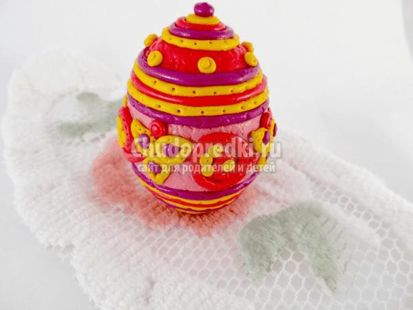 пасхальное яйцо из полимерной глины
