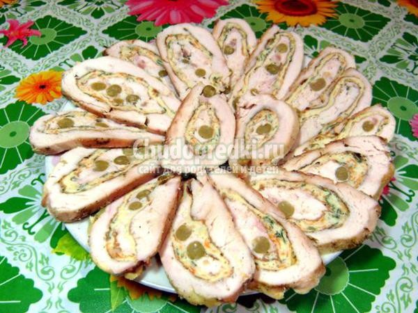 праздничные куриные рулетики