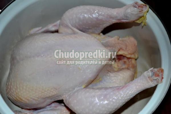 запеченная в рукаве курица