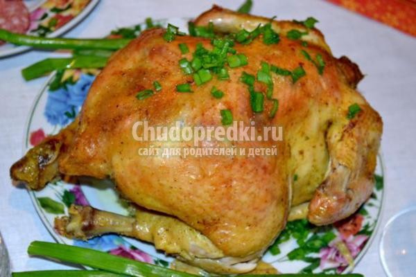 запеченная в рукаве курица