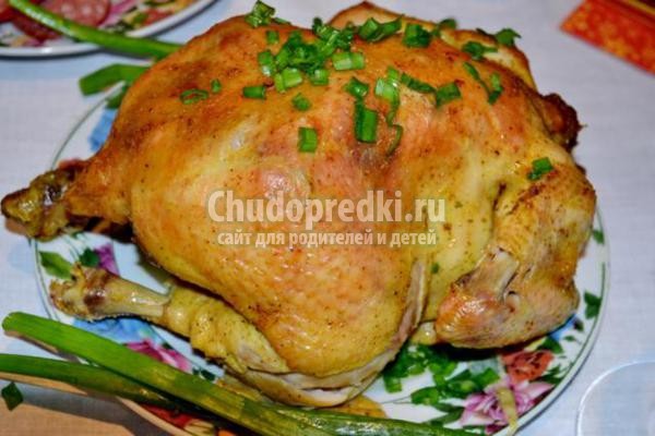запеченная в рукаве курица
