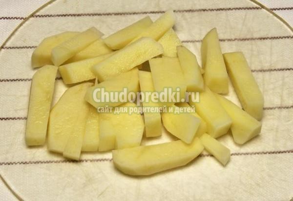 суп на курином бульоне с турецким горошком
