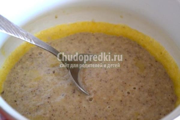 грибной суп-пюре на курином бульоне