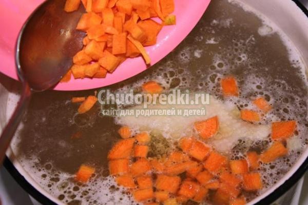куриный суп с сырными клецками