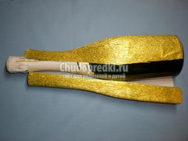 подарки на Новый год 2014. Декор шампанского