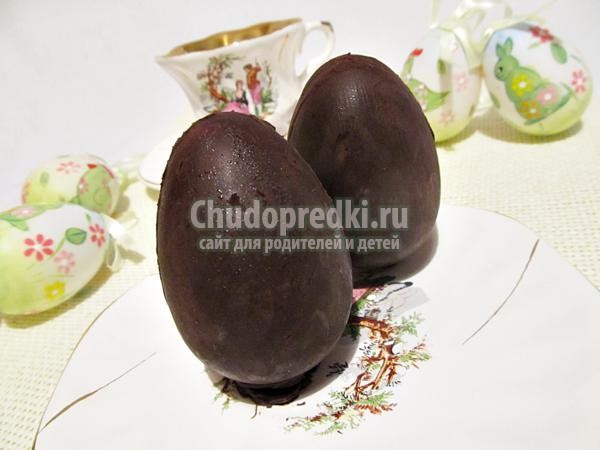 шоколадное яйцо с нежным кремом