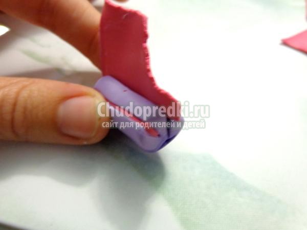 серьги-пуссеты из полимерной глины