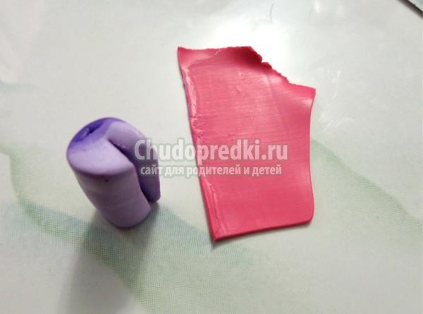 серьги-пуссеты из полимерной глины