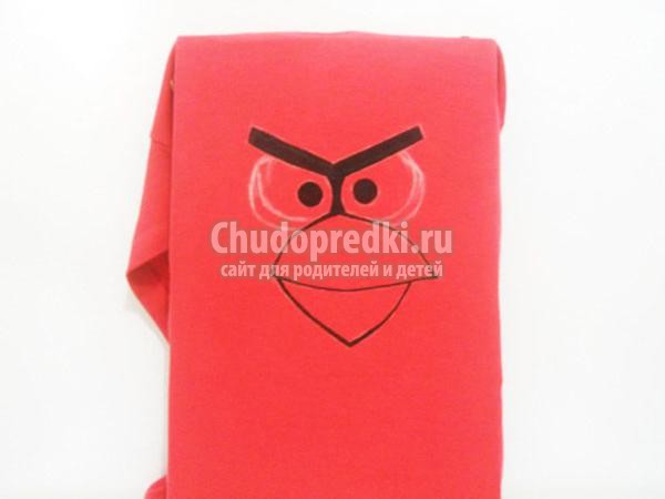 роспись футболки акриловыми красками. Angry Birds