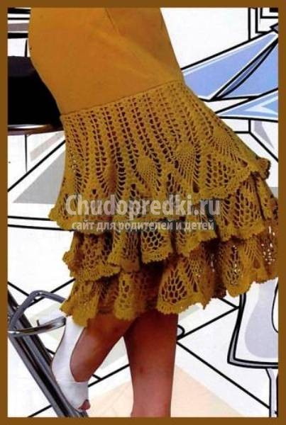 Вязаные юбки крючком