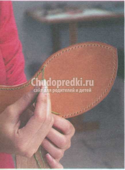 сшивание кожаных деталей