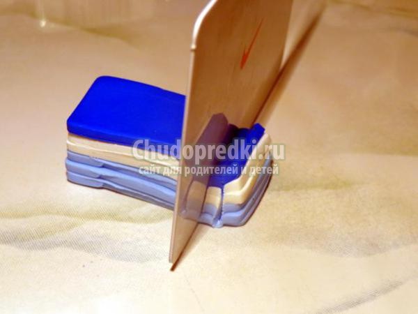 колье и серёжки из пластики. Анютины глазки