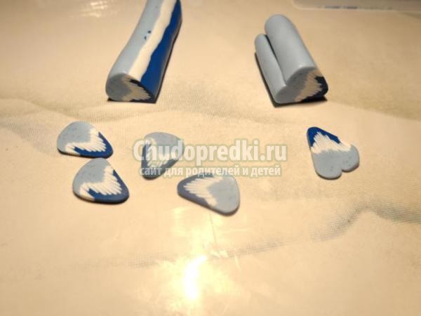 колье и серёжки из пластики. Анютины глазки