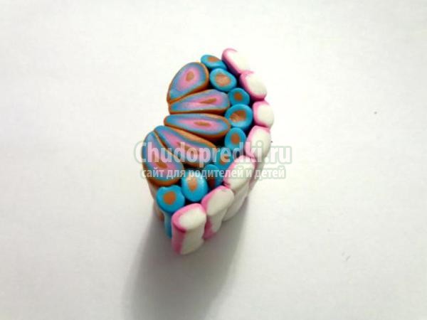 серьги из полимерной глины с бабочками