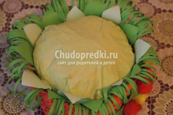 лукошко с розами в технике квиллинг