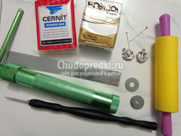 серьги из полимерной глины