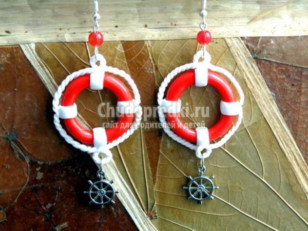 серьги из полимерной глины