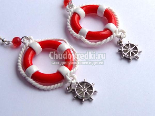 серьги из полимерной глины