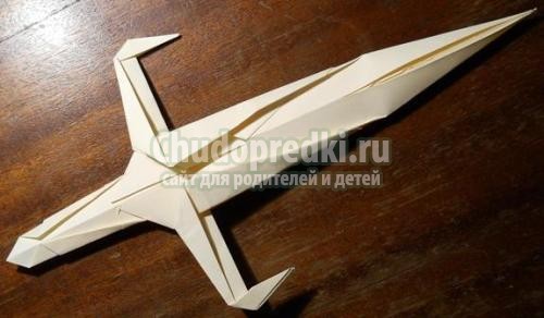 Как сделать из бумаги меч