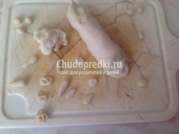 летняя картина из соленого теста