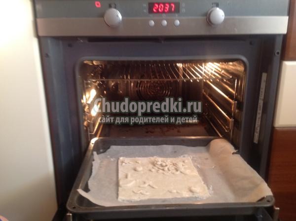 летняя картина из соленого теста