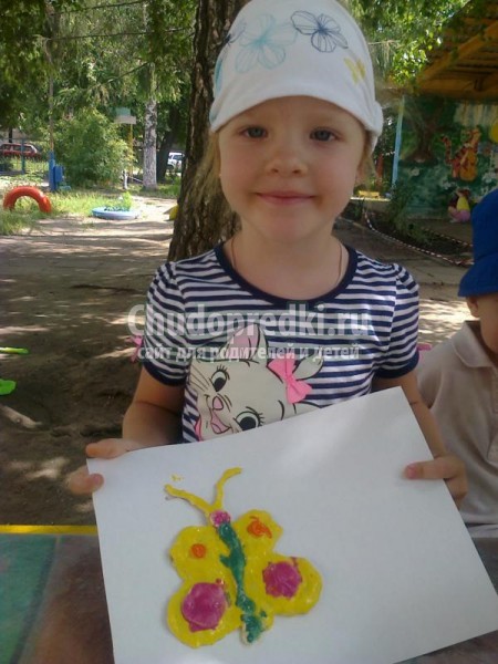 поделки из соленого теста. Бабочка