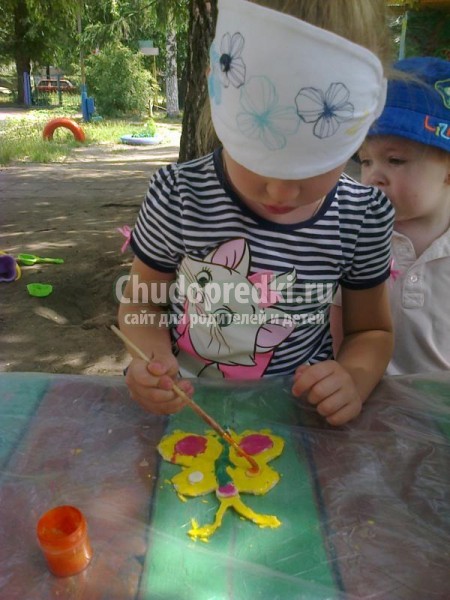 поделки из соленого теста. Бабочка