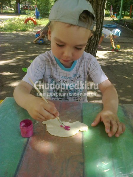 поделки из соленого теста. Машина