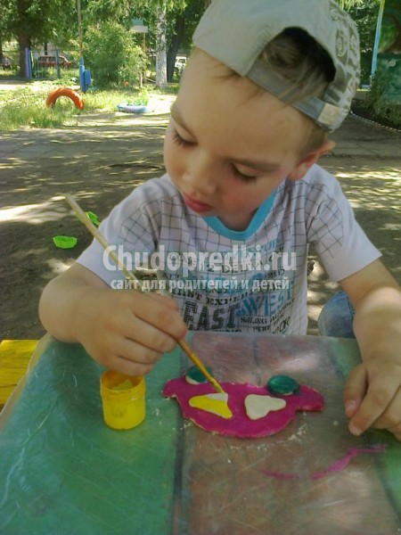 поделки из соленого теста. Машина