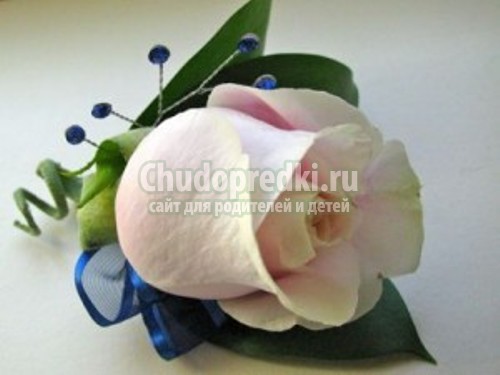 Бутоньерка для жениха своими руками