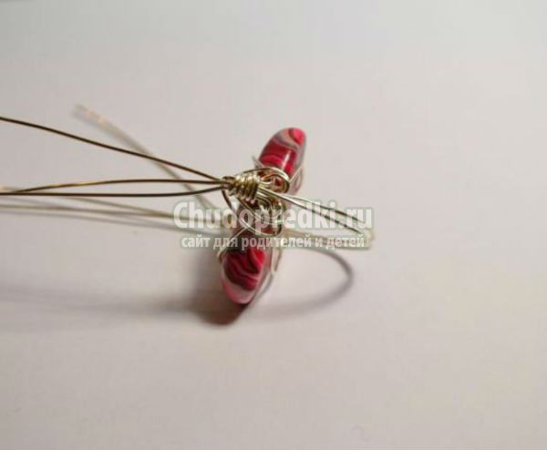 кольцо в технике wire wrap. Розовые оттенки кольцо в технике wire wrap. Розовые оттенки