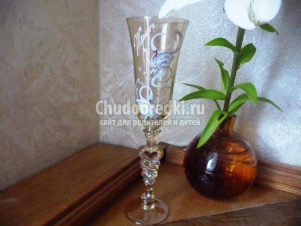 Свадебные бокалы своими руками