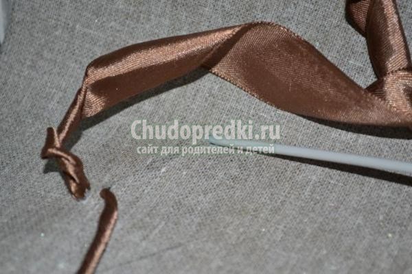 сумка с вышивкой лентами. Сакура