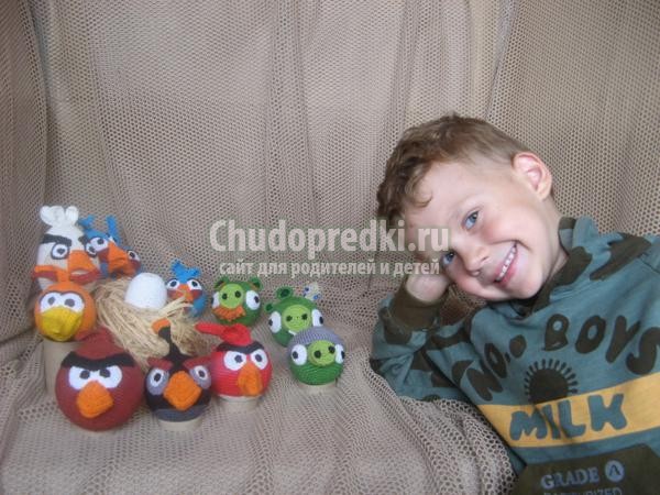 вязание игрушек крючком. Angry Birds