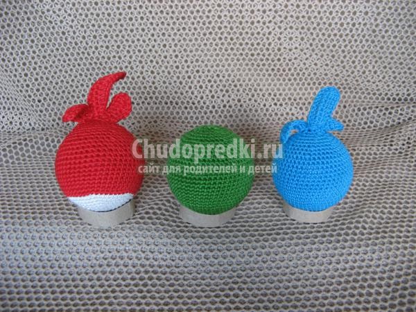 вязание игрушек крючком. Angry Birds