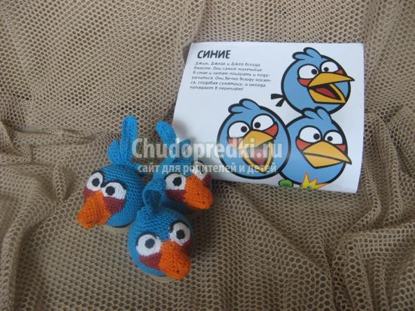 вязание игрушек крючком. Angry Birds