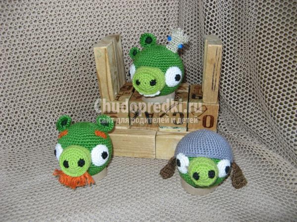 вязание игрушек крючком. Angry Birds