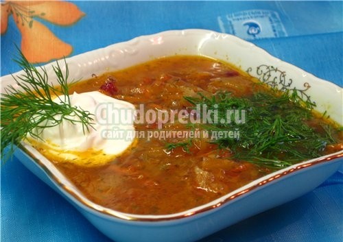 Щи из квашеной капусты
