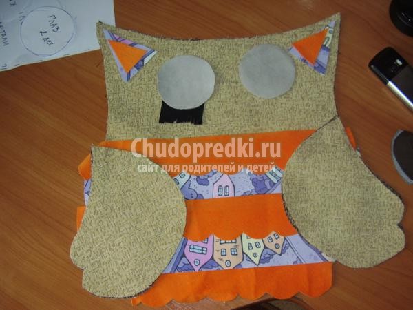 игрушки из ткани своими руками. Совенок