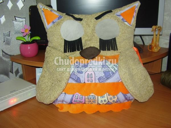 игрушки из ткани своими руками. Совенок