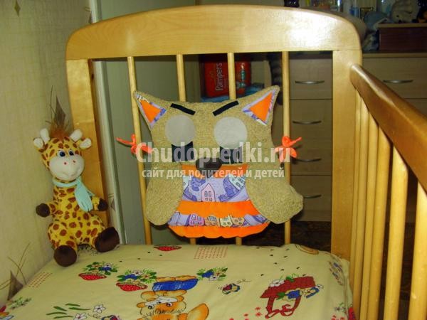 игрушки из ткани своими руками. Совенок