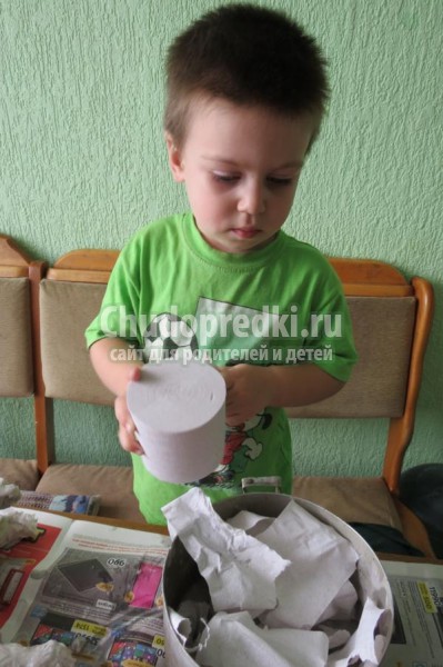 собачка-копилка в технике папье-маше