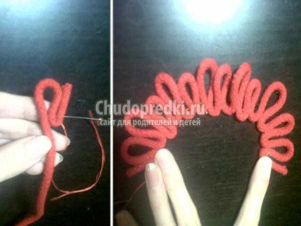игрушка из лоскутков ткани. Клоун