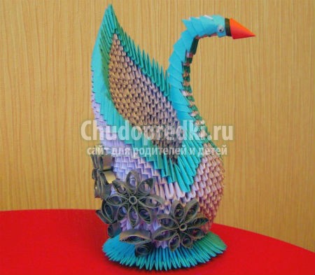 Оригами лебедь