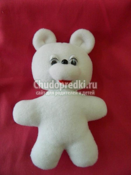 игрушки своими руками. Мишка из флиса