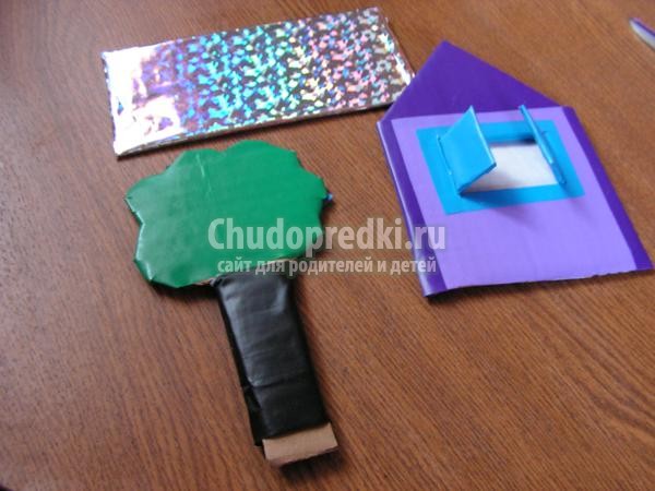 деревенский домик для игры с прищепками