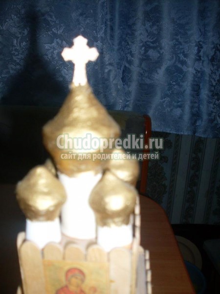 поделка из палочек от мороженого. Деревня